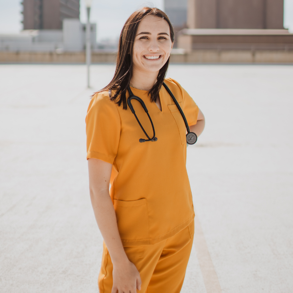 Scrub Top | Mustard