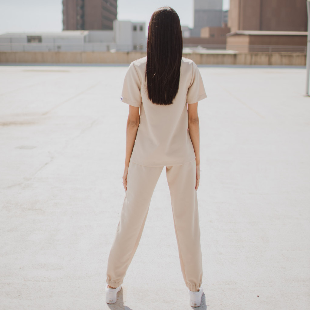 Scrub Top | Beige