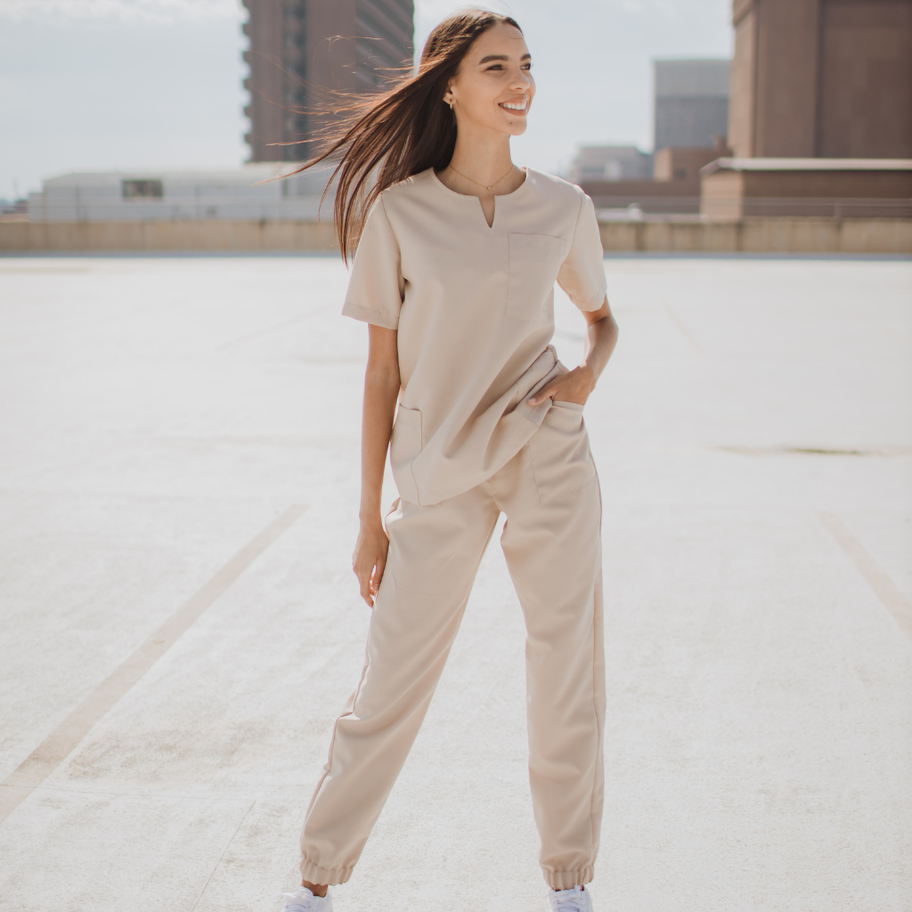 Scrub Pants | Beige