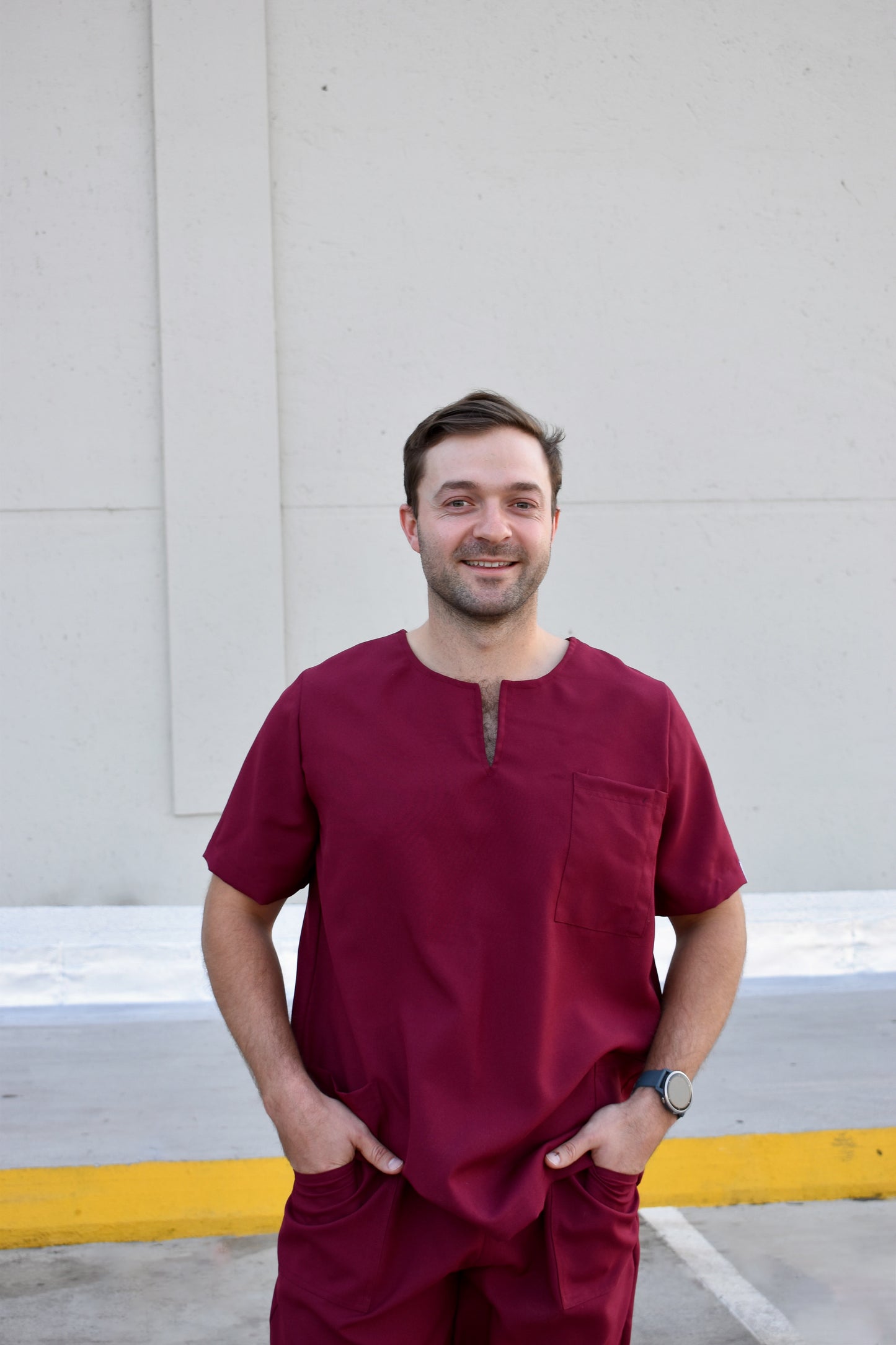 Scrub Top | Maroon